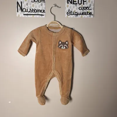 Pyjama velours 0 mois 